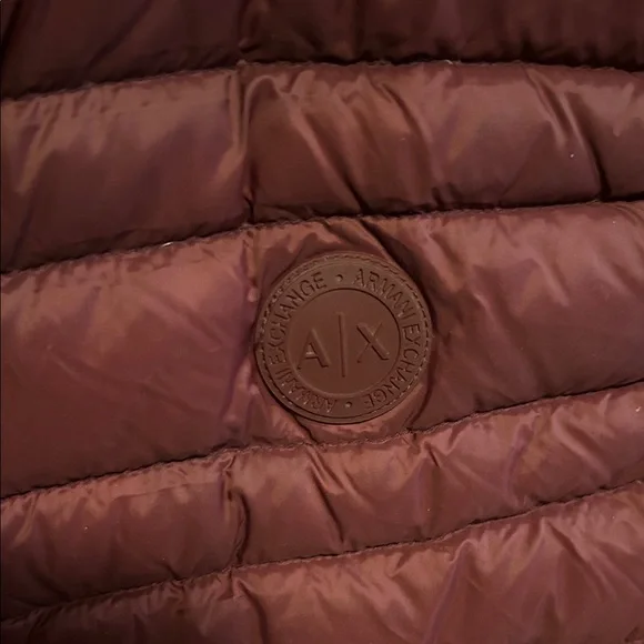 Armani Exchange Burgundy Quilted Vest - Picture 3 of 12